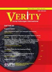 Image of Verity : Jurnal Hubungan Internasional